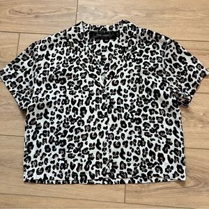 Silky Cheetah Print Top